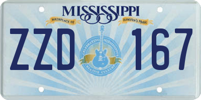 MS license plate ZZD167