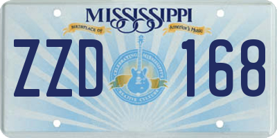 MS license plate ZZD168
