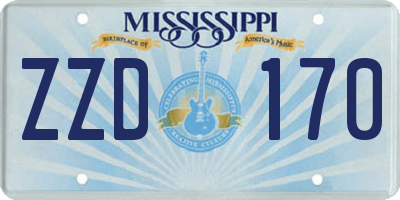 MS license plate ZZD170