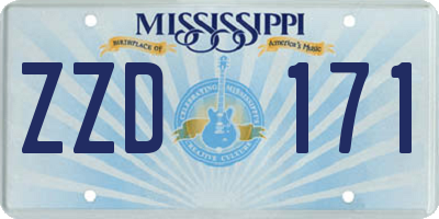 MS license plate ZZD171