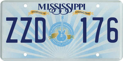 MS license plate ZZD176