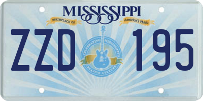 MS license plate ZZD195