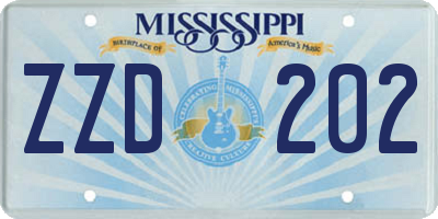 MS license plate ZZD202