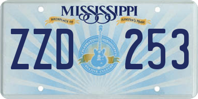 MS license plate ZZD253