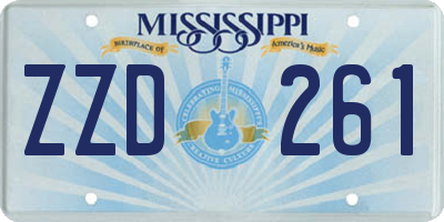 MS license plate ZZD261