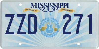 MS license plate ZZD271