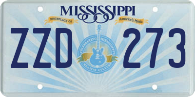 MS license plate ZZD273