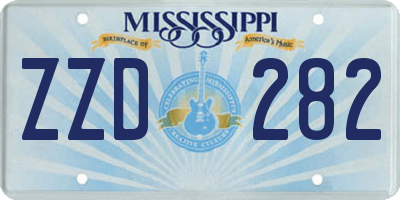 MS license plate ZZD282
