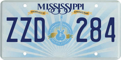 MS license plate ZZD284