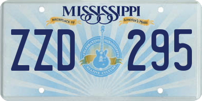 MS license plate ZZD295