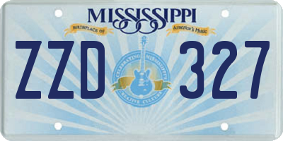 MS license plate ZZD327