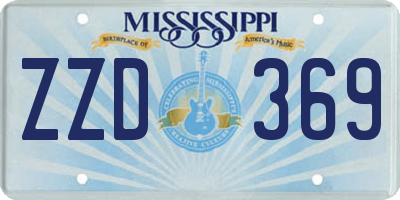 MS license plate ZZD369