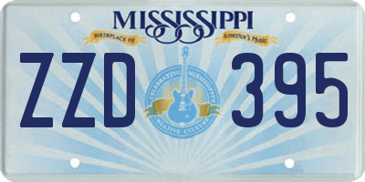 MS license plate ZZD395