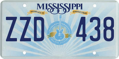 MS license plate ZZD438
