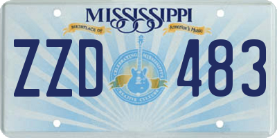 MS license plate ZZD483