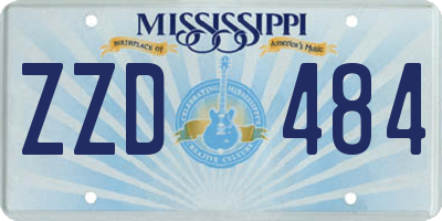 MS license plate ZZD484