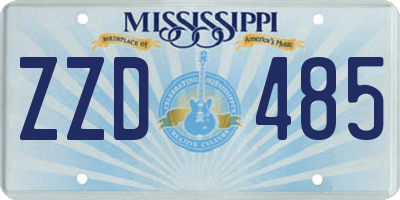 MS license plate ZZD485