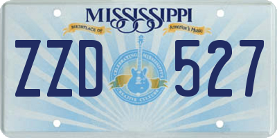 MS license plate ZZD527