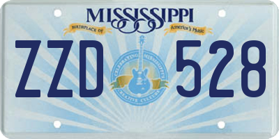 MS license plate ZZD528