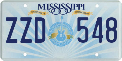 MS license plate ZZD548
