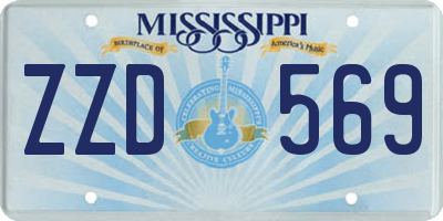 MS license plate ZZD569
