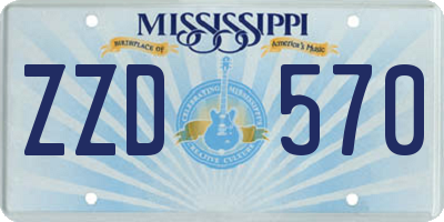 MS license plate ZZD570
