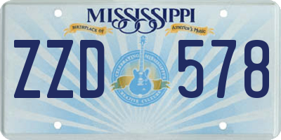 MS license plate ZZD578