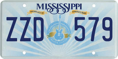 MS license plate ZZD579