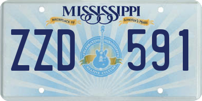 MS license plate ZZD591