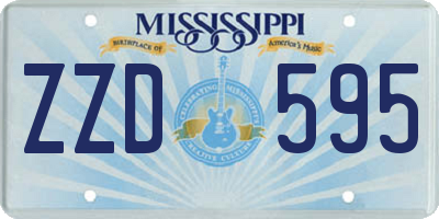 MS license plate ZZD595