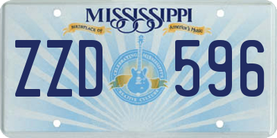 MS license plate ZZD596