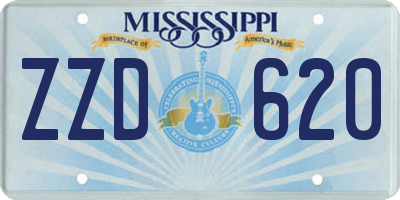 MS license plate ZZD620