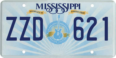 MS license plate ZZD621
