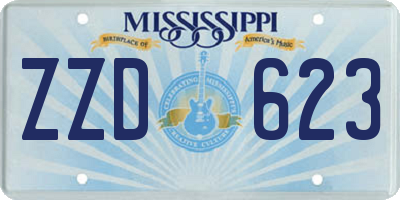 MS license plate ZZD623