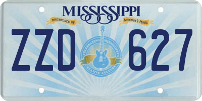 MS license plate ZZD627