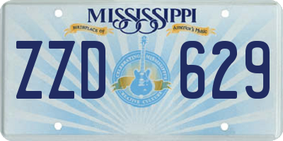 MS license plate ZZD629