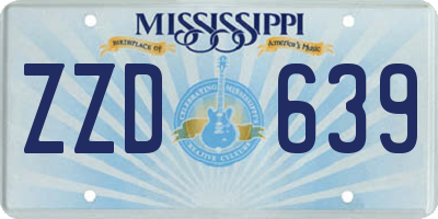 MS license plate ZZD639