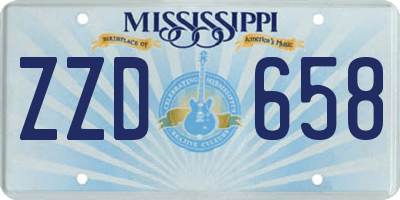 MS license plate ZZD658
