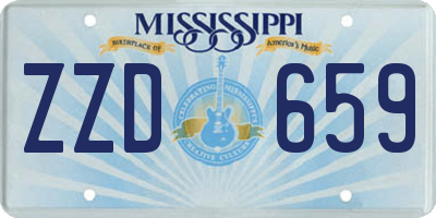 MS license plate ZZD659