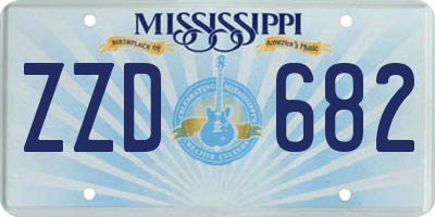 MS license plate ZZD682