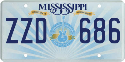 MS license plate ZZD686