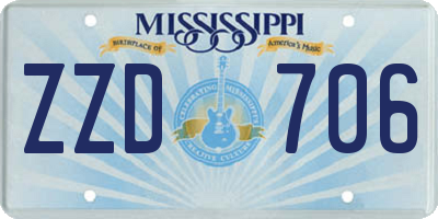 MS license plate ZZD706