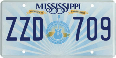 MS license plate ZZD709