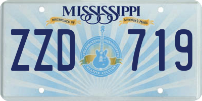 MS license plate ZZD719