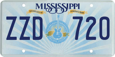 MS license plate ZZD720