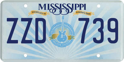 MS license plate ZZD739