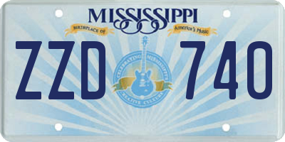 MS license plate ZZD740