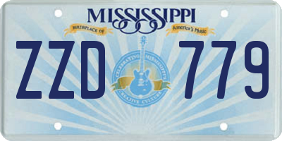 MS license plate ZZD779