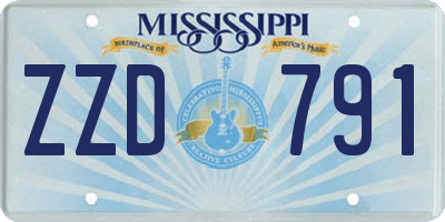 MS license plate ZZD791