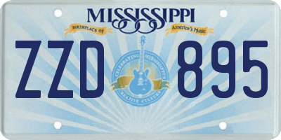 MS license plate ZZD895